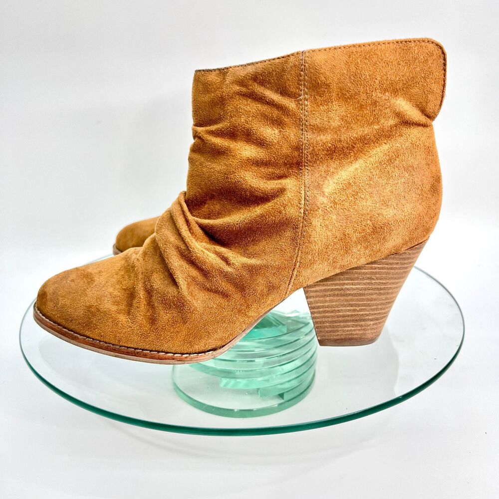 Diba Ankle Boots Faux Suede Pointed Toe Brown Boo… - image 4